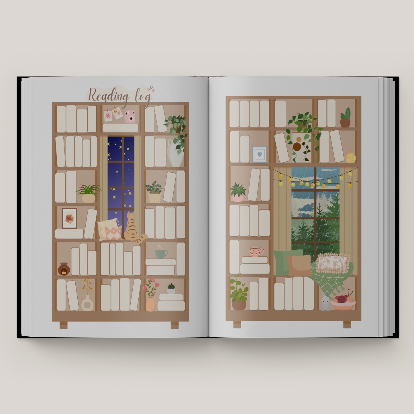 Floral Lace Blue Reading Journal